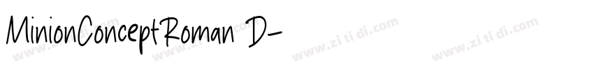 MinionConceptRoman D字体转换
